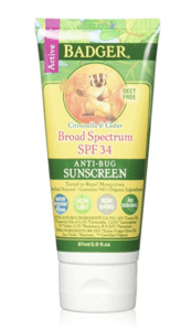 Badger organic sunscreen
