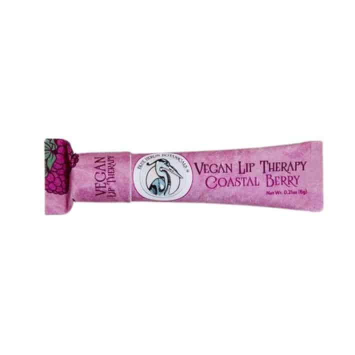 Tube of vegan lip therapy berry scented