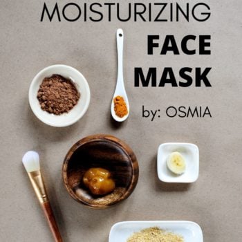 showing all the ingredients to make a diy moisturizing face mask