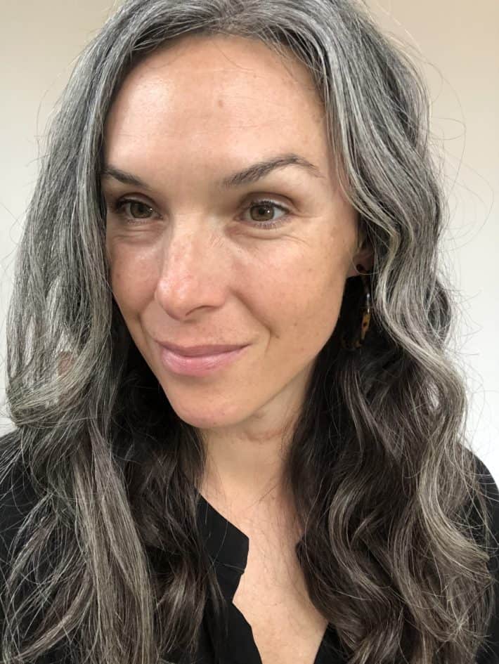 shot of face and skin with no makeup and no foundation