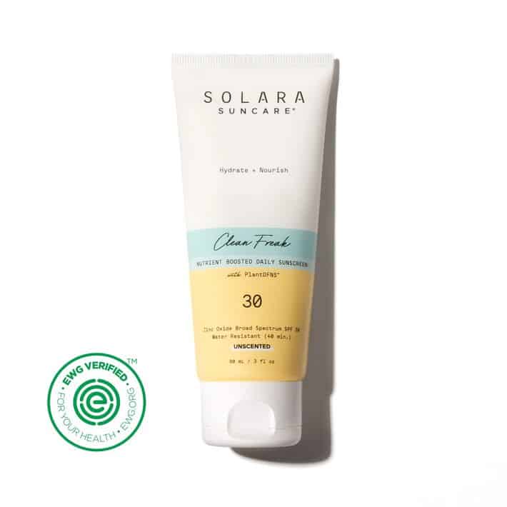 tube with clean SPF face sunscreen