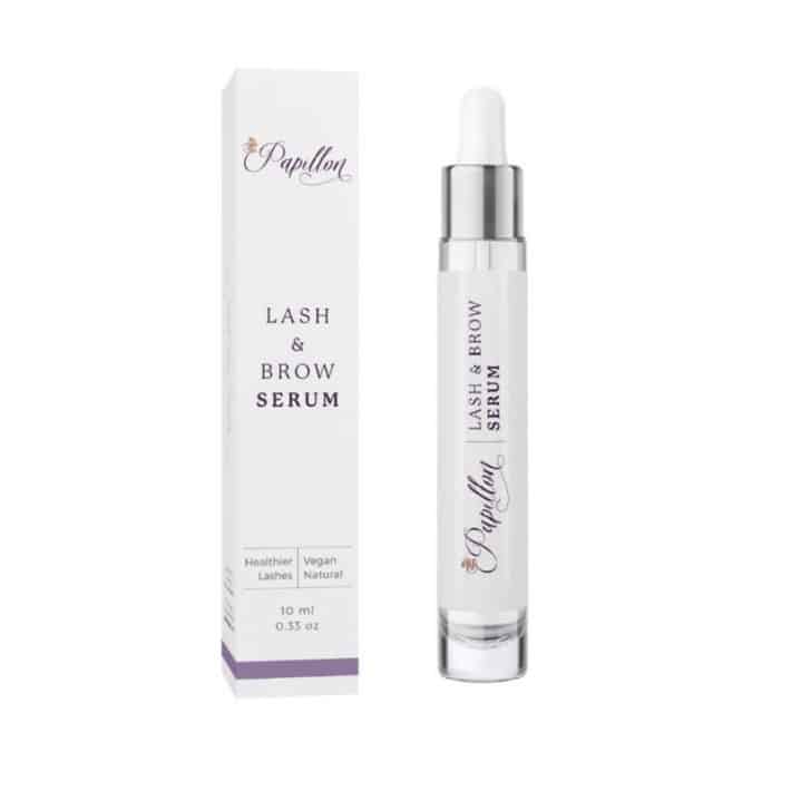 Bottle with serum for brow growth from Papillon
