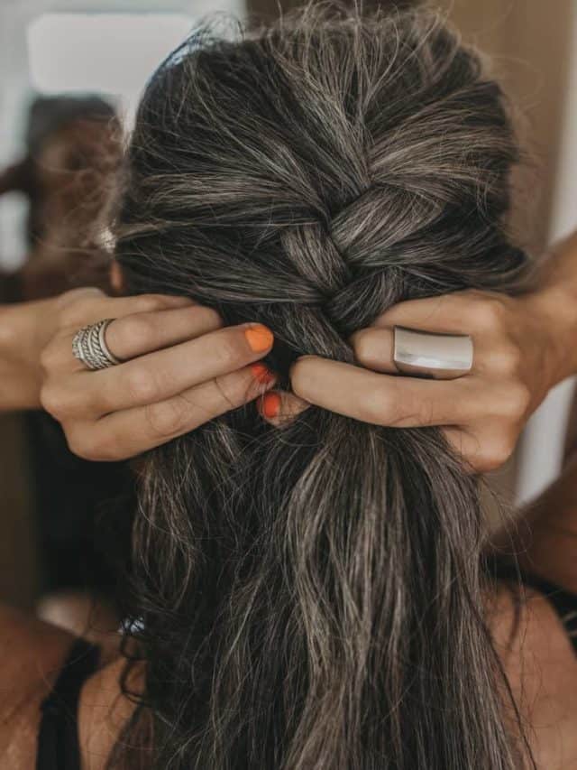 10 easy braid styles for growing out gray hair