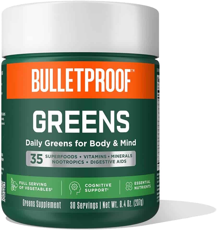 a container of bulletproof greens