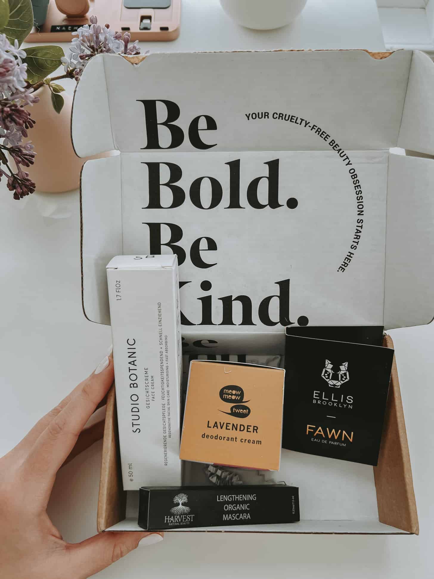 Petit Vour may 2022 subscription box filled with four products